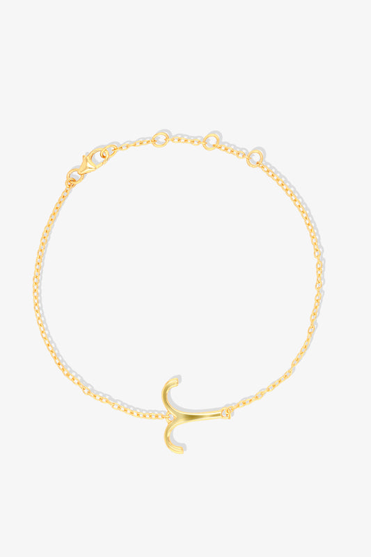 Aries Zodiac 18k Gold Vermeil Bracelet