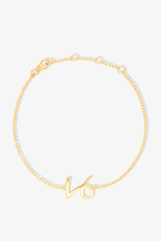 Capricorn Zodiac 18k Gold Vermeil Bracelet