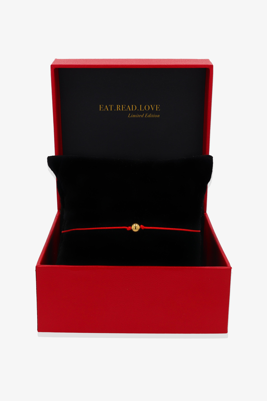 Numerology Red Thread Bracelet with REAL Gold  - 2