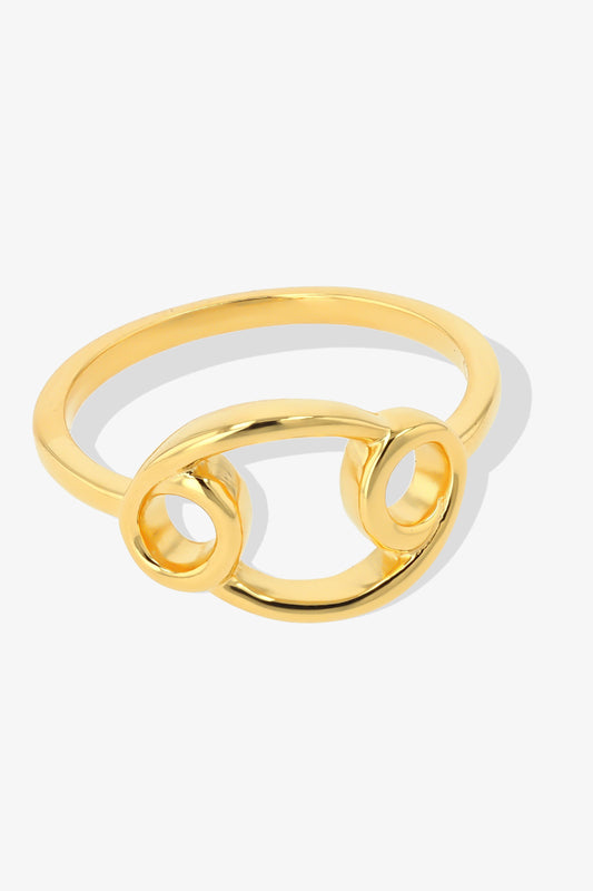 Cancer Zodiac 18k Gold Vermeil Ring