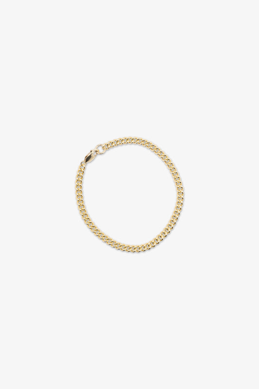 Gold Filled Yellow Round Curb Link Bracelet