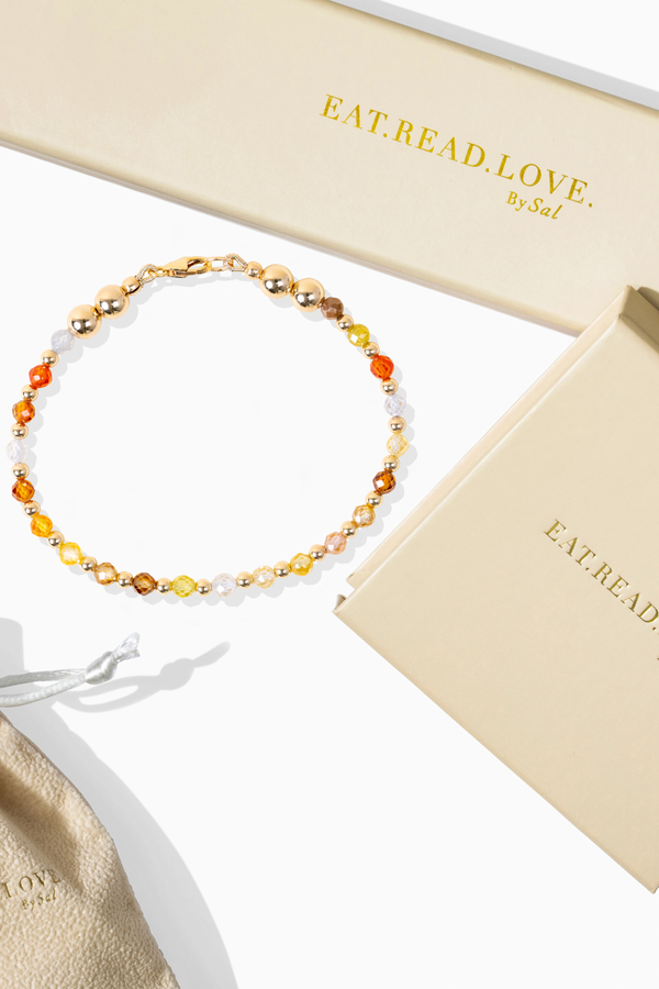 Confidence Spiritual Bracelet with REAL Gold - Multi-gemstone