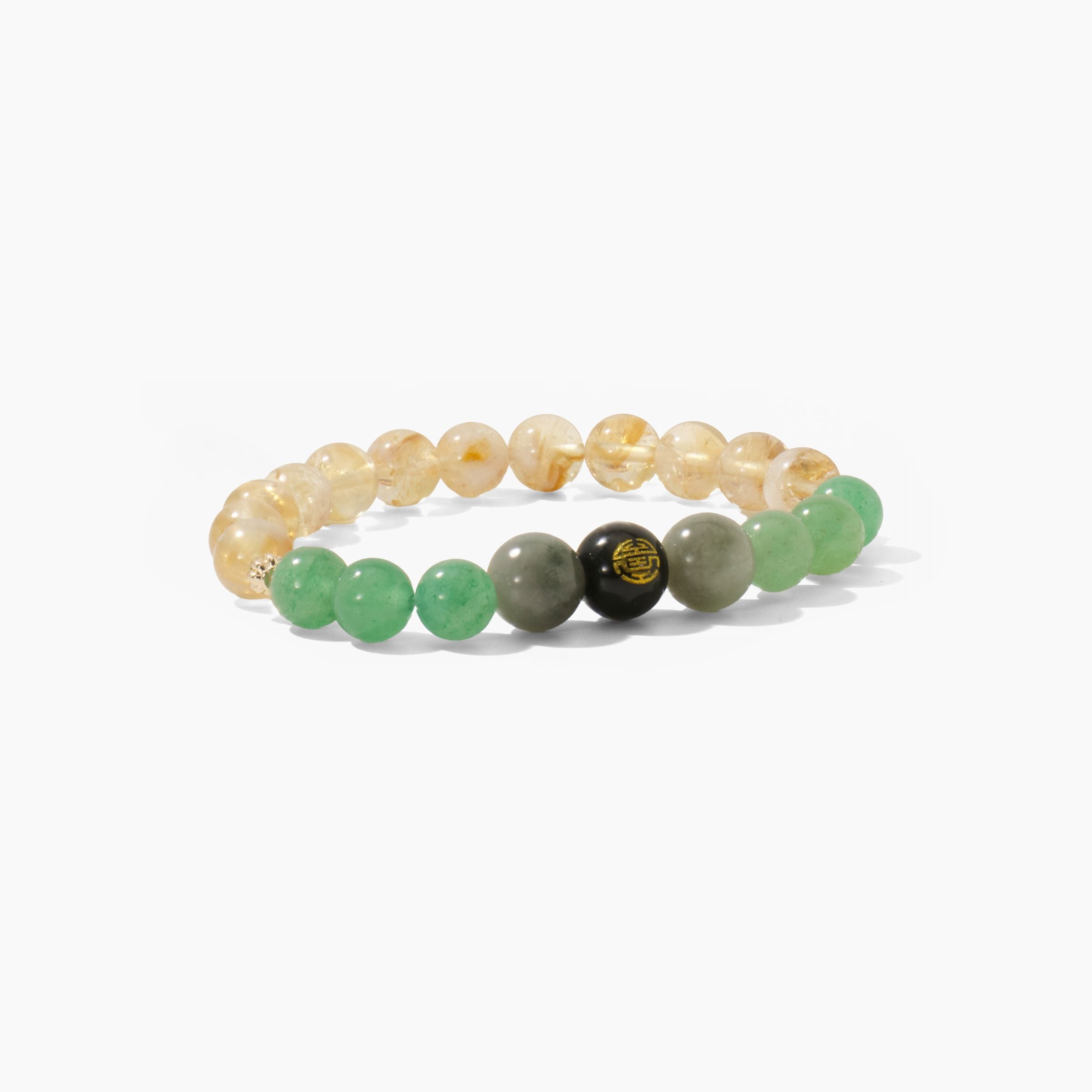 Wealth & Luck Crystal Bracelet Green Aventurine