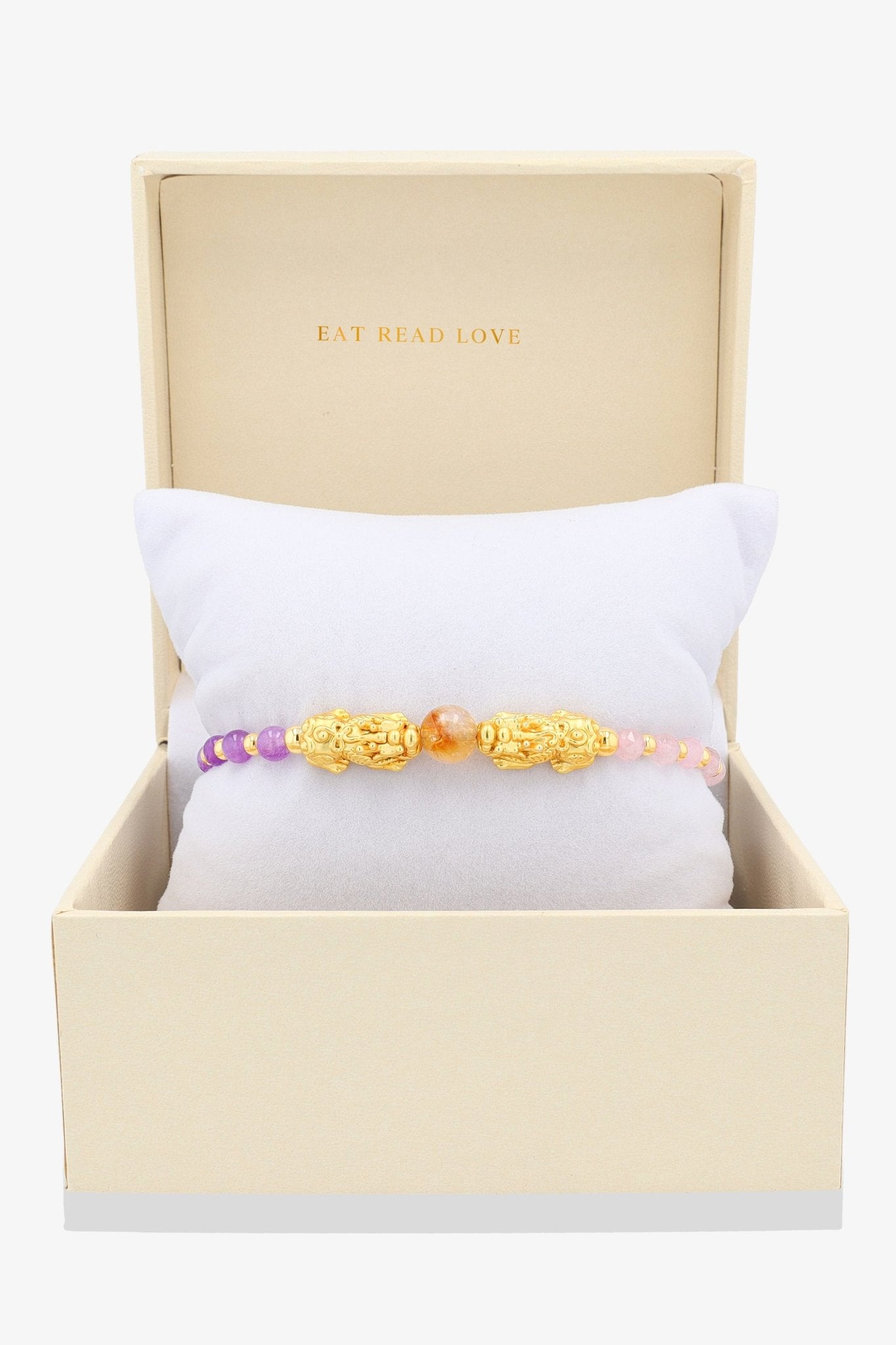 11:11 Limited Edition Multiple Love Feng Shiu 18K Gold Vermeil Double Pixiu Charm Bracelet - Eat.Read.Love.