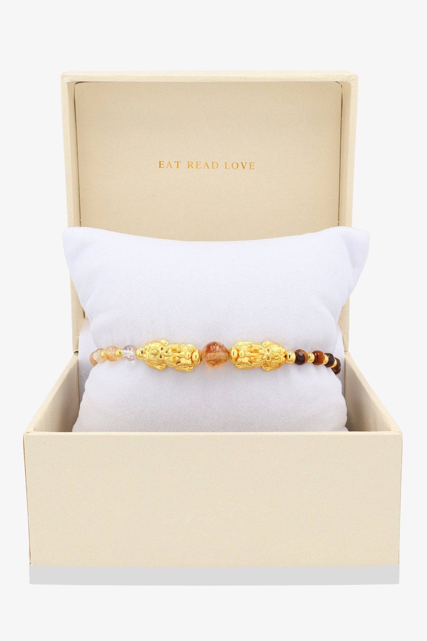 11:11 Limited Edition Multiple Wealth Feng Shiu 18K Gold Vermeil Double Pixiu Charm Bracelet - Eat.Read.Love.