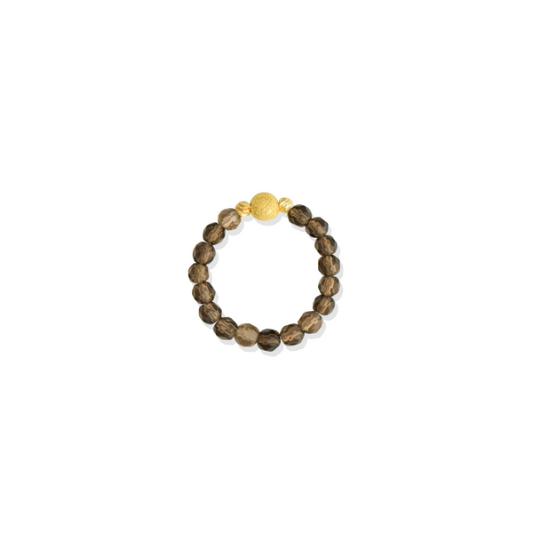 Howlite Gold Vermeil Stretch Ring - Patience