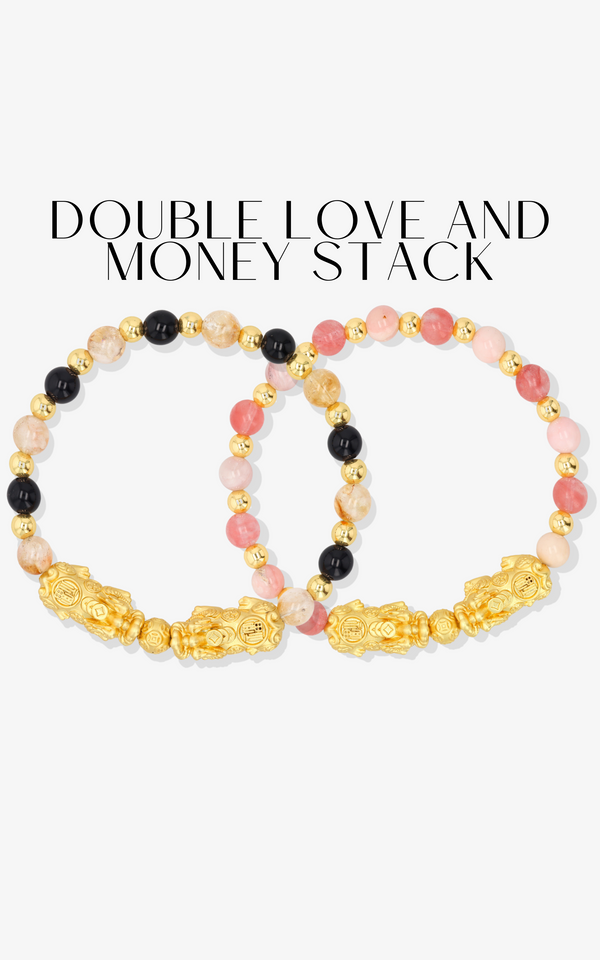 Ultimate Wealth and Romance Feng Shui Double Pixiu Stack