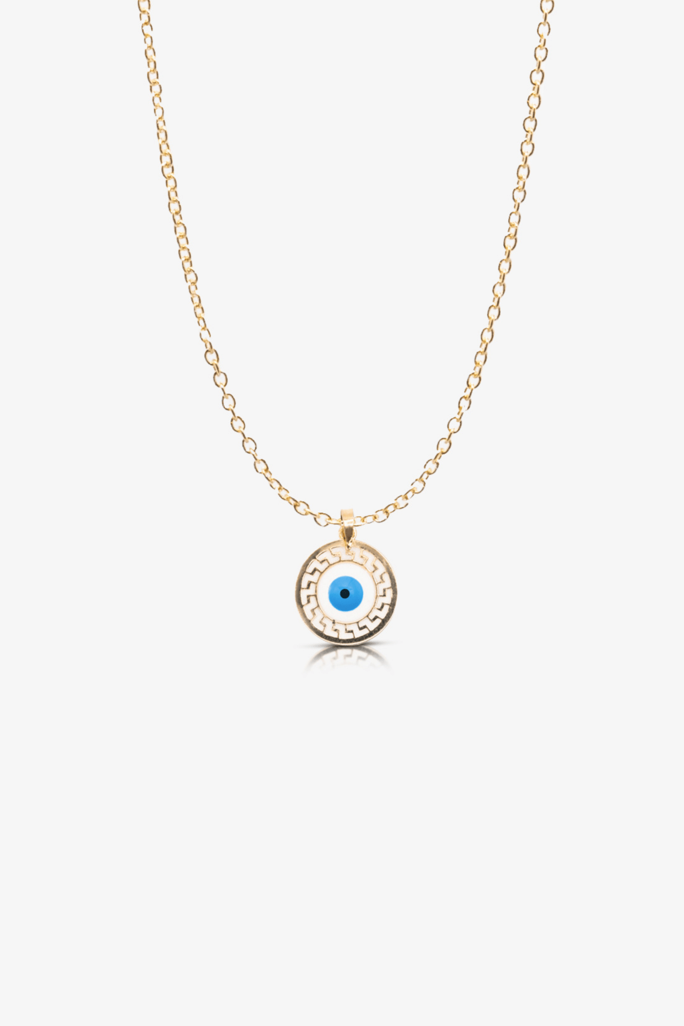 14k REAL Gold Evil Eye Pendant - Eat.Read.Love.