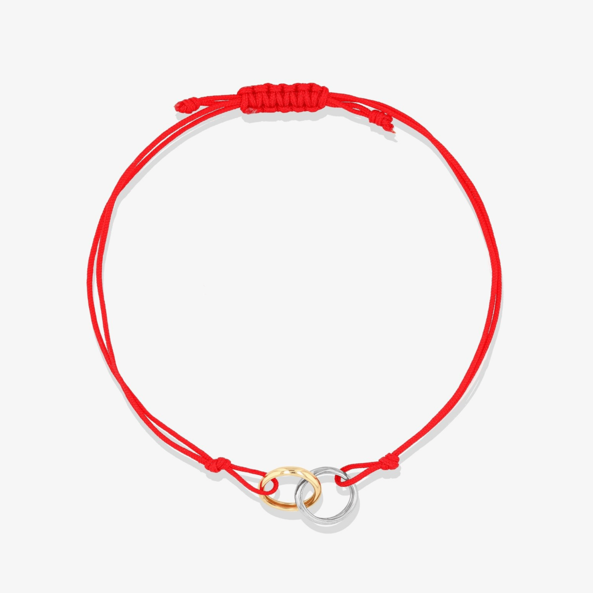 14k REAL Gold Infinity Rings Red Thread Bracelet | Eat.Read.Love.
