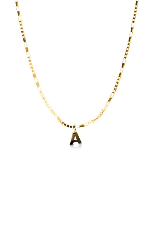 14K REAL Yellow Gold Initial Pendant - Eat.Read.Love.