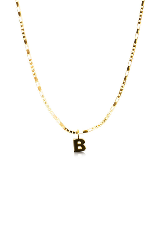 14K REAL Yellow Gold Initial Pendant - Eat.Read.Love.