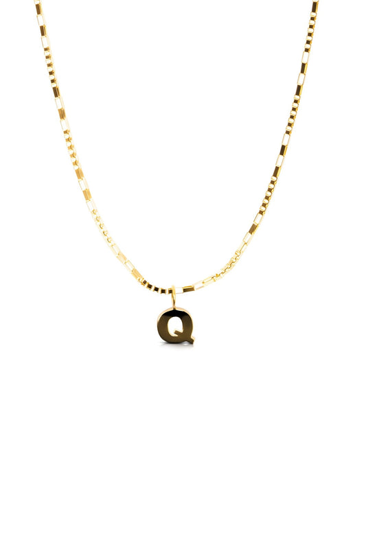 14K REAL Yellow Gold Initial Pendant - Eat.Read.Love.