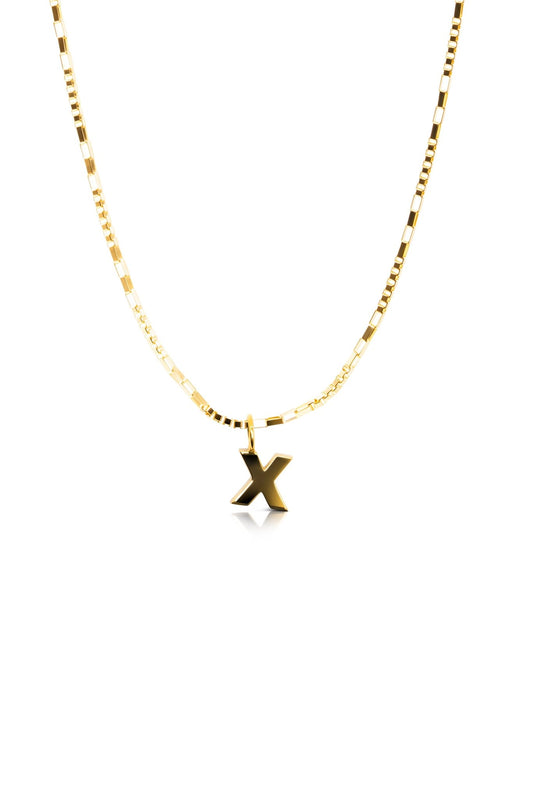 14K REAL Yellow Gold Initial Pendant - Eat.Read.Love.