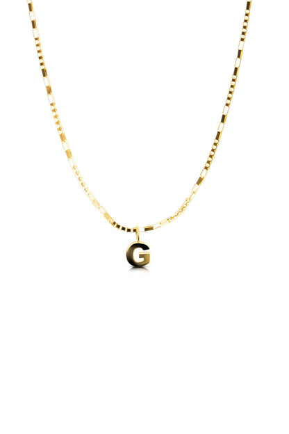 14K REAL Yellow Gold Initial Pendant - Eat.Read.Love.