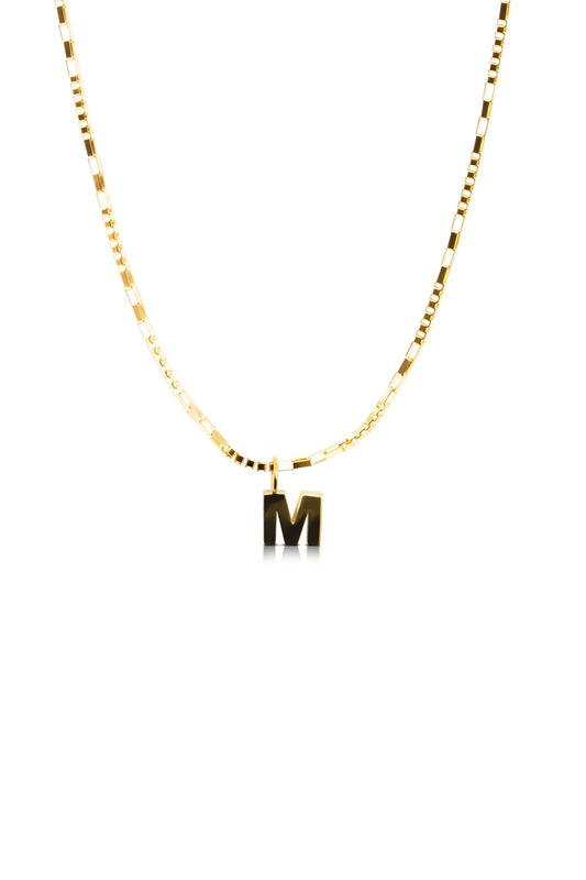 14K REAL Yellow Gold Initial Pendant - Eat.Read.Love.