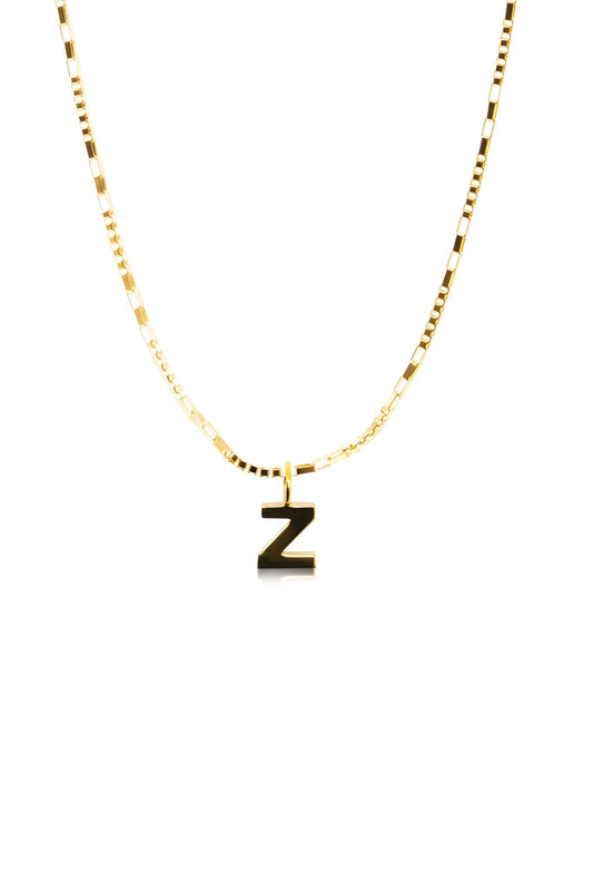 14K REAL Yellow Gold Initial Pendant - Eat.Read.Love.