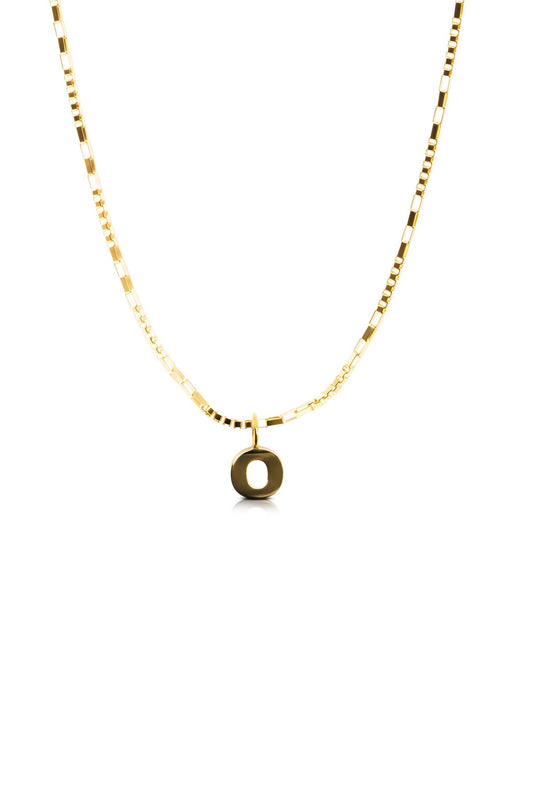 14K REAL Yellow Gold Initial Pendant - Eat.Read.Love.