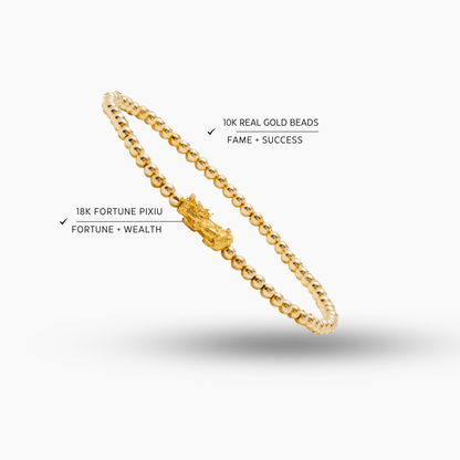 18k Real Gold Fortune Pixiu Bracelet - Eat.Read.Love.