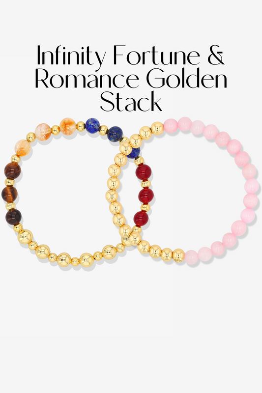Infinity Fortune and Romance Feng Shui Bracelet Stack