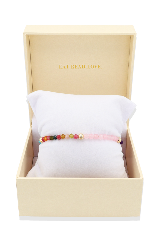 Earth Sign Beaded Bracelet with REAL Gold - Eat.Read.Love.