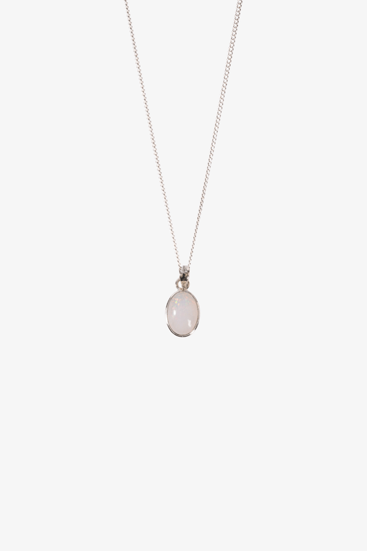 Ethiopian Opal Sterling Silver Pendant - Eat.Read.Love.