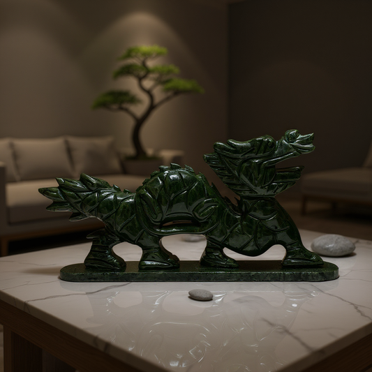 Grade A Natural Jade Lucky Dragon For Feng Shui - Eat.Read.Love.