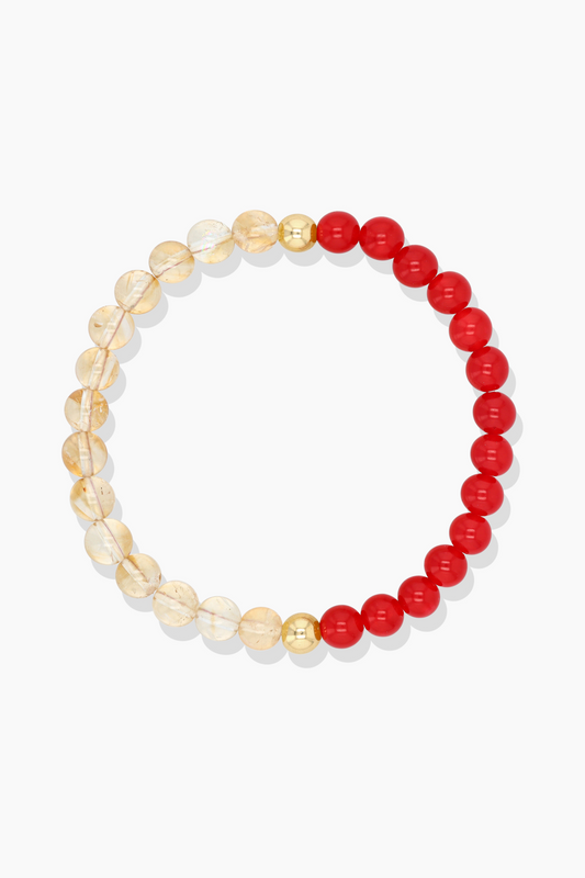Aries Zodiac Energy Bracelet With REAL Gold