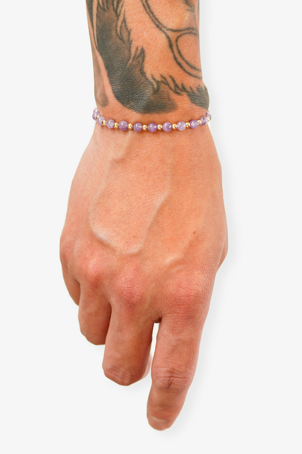 Amethyst with Gold Vermeil Bracelet - Ultimate Relaxation