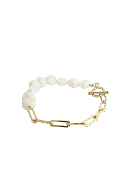 Goddess of Serenity Gold Vermeil Bracelet with Fresh Water Pearl