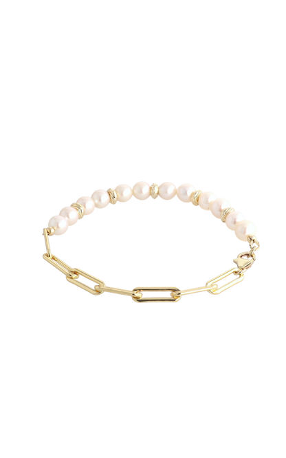 Goddess of Elegance Gold Vermeil Bracelet with Fresh Water Pearl