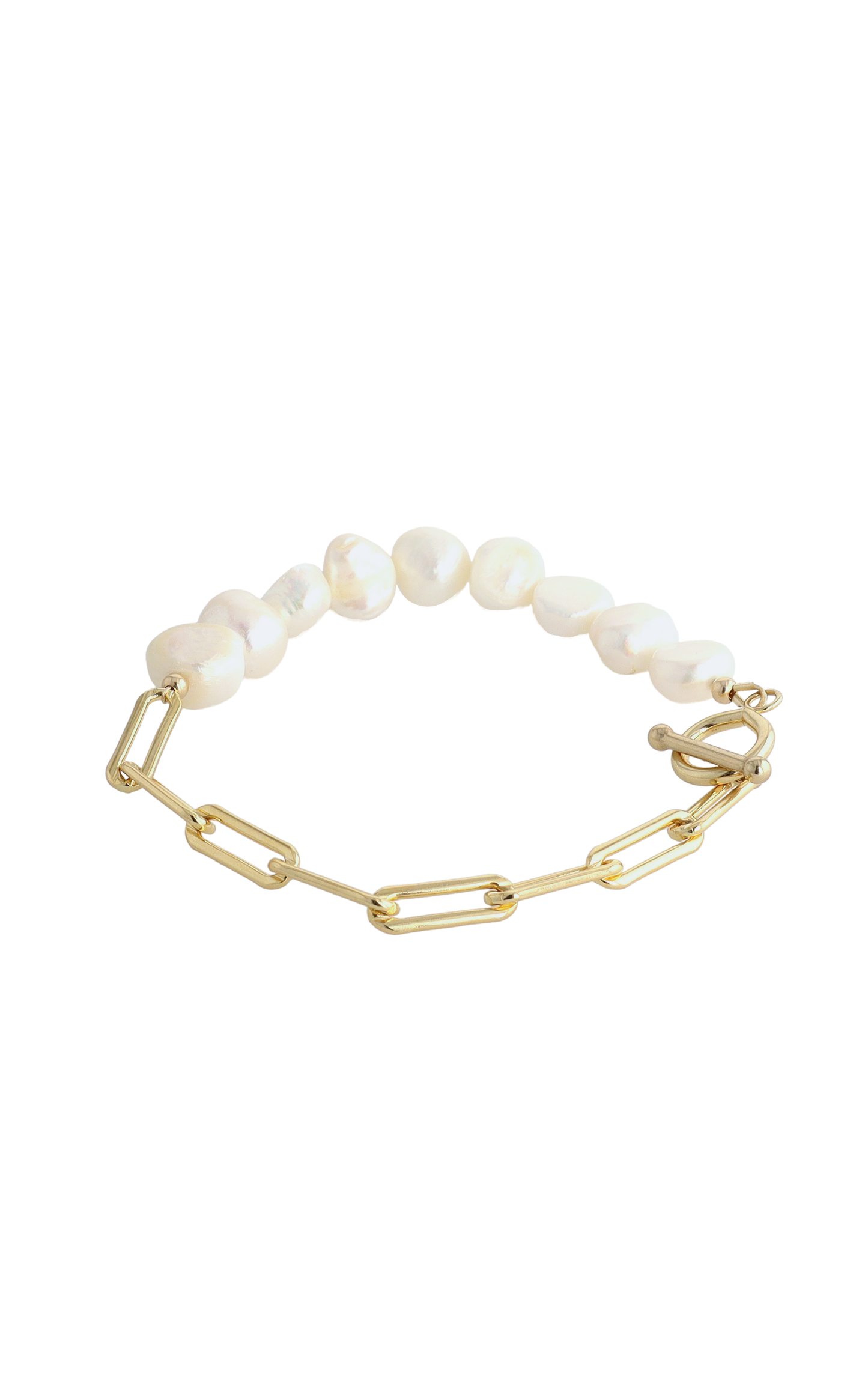 Goddess of Serenity Gold Vermeil Bracelet with Fresh Water Pearl
