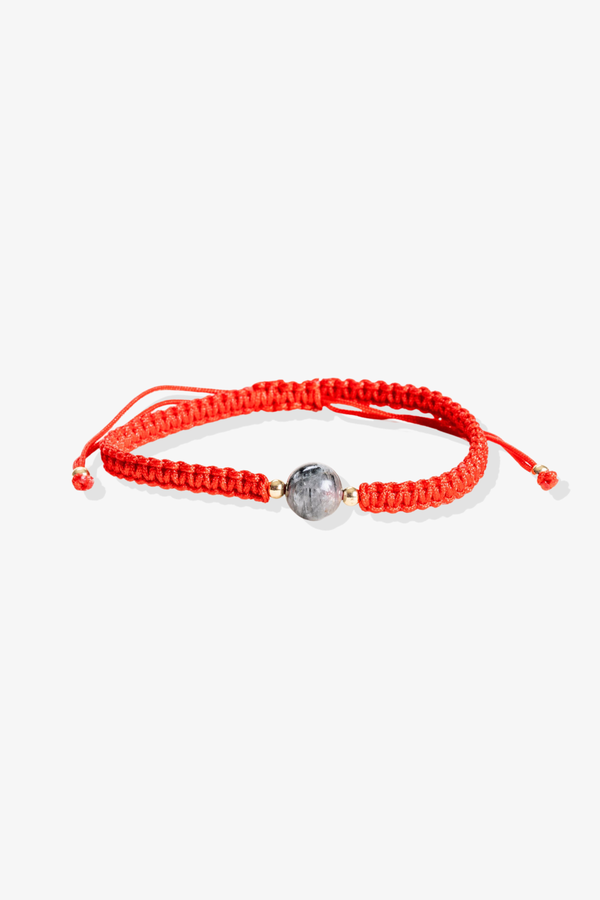 Aquarius Red Thread Gem Bracelet
