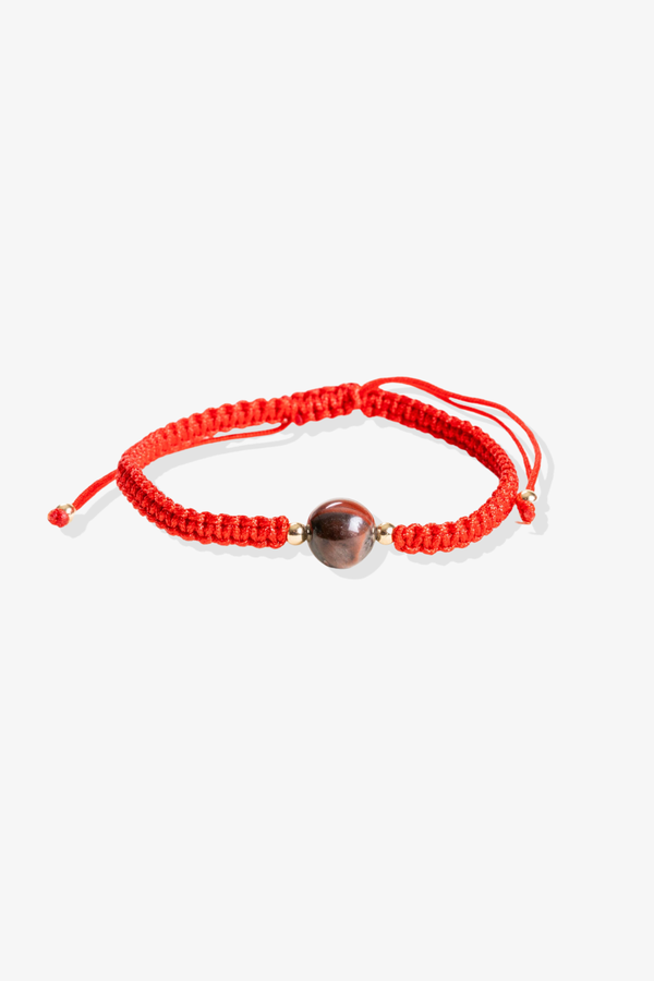 Bloodstone Red Thread Gem Bracelet