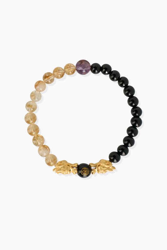 Spiritual Super Seven Crystal Dragon Beads Bracelet