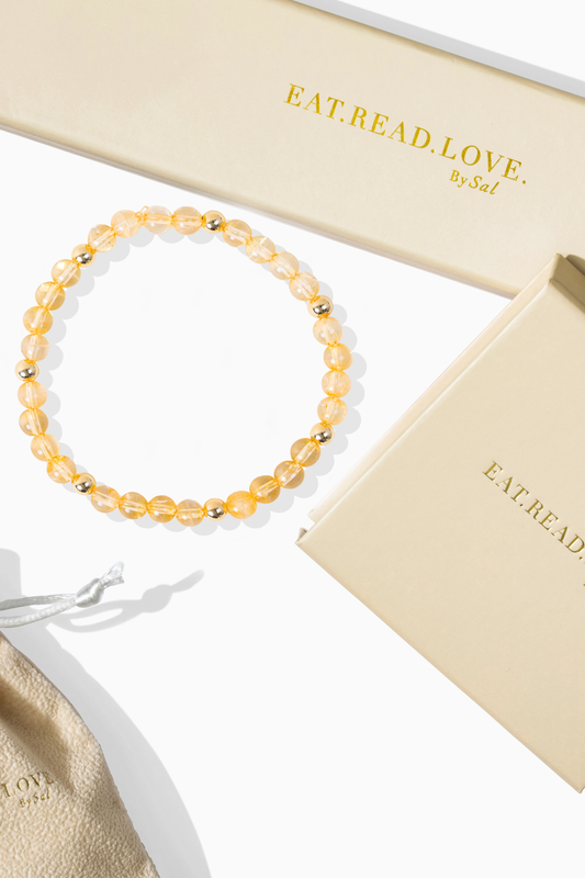Elevated Wealth Bracelet with REAL Gold Beads and Citrine
