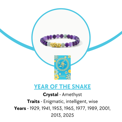 Lucky Fortune Pixiu Amethyst - Year Of The Snake