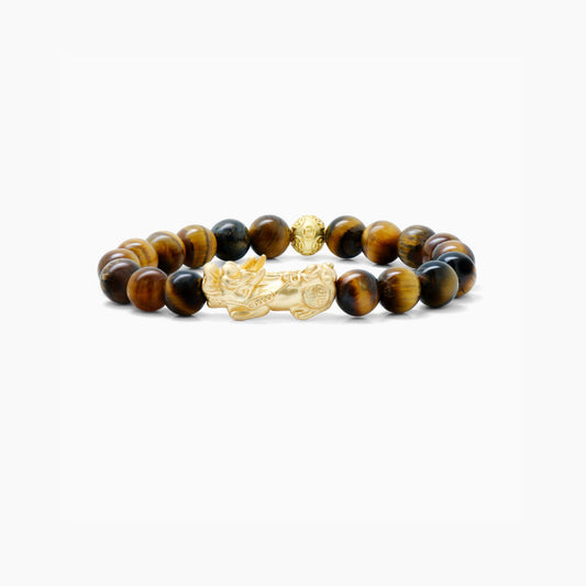 Tiger’s Eye Feng Shui Lucky Pixiu Courage & Wealth Bracelet