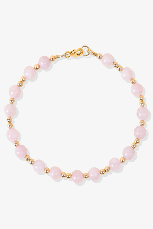 Love - Rose Quartz Gold Vermeil Bracelet