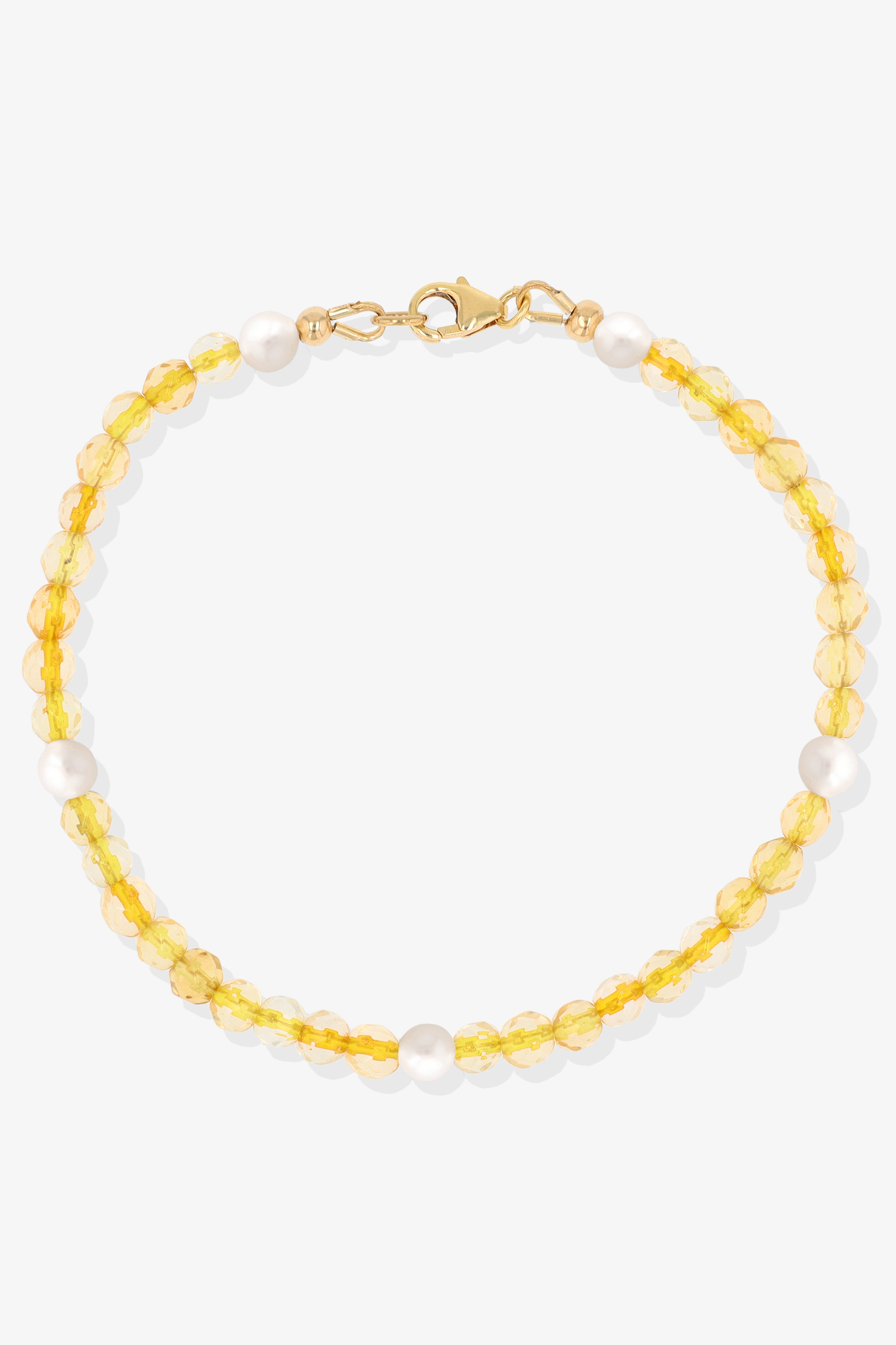 Riches and Romance Citrine and Fresh Water Pearl Bracelet