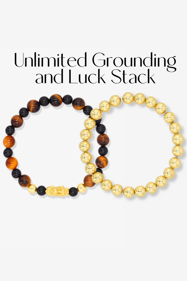 Unlimited Grounding and Luck Feng Shui Double Pixiu Stack