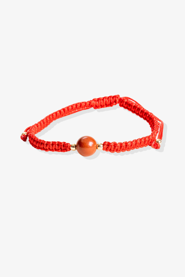 Red Jasper Red Thread Gem Bracelet