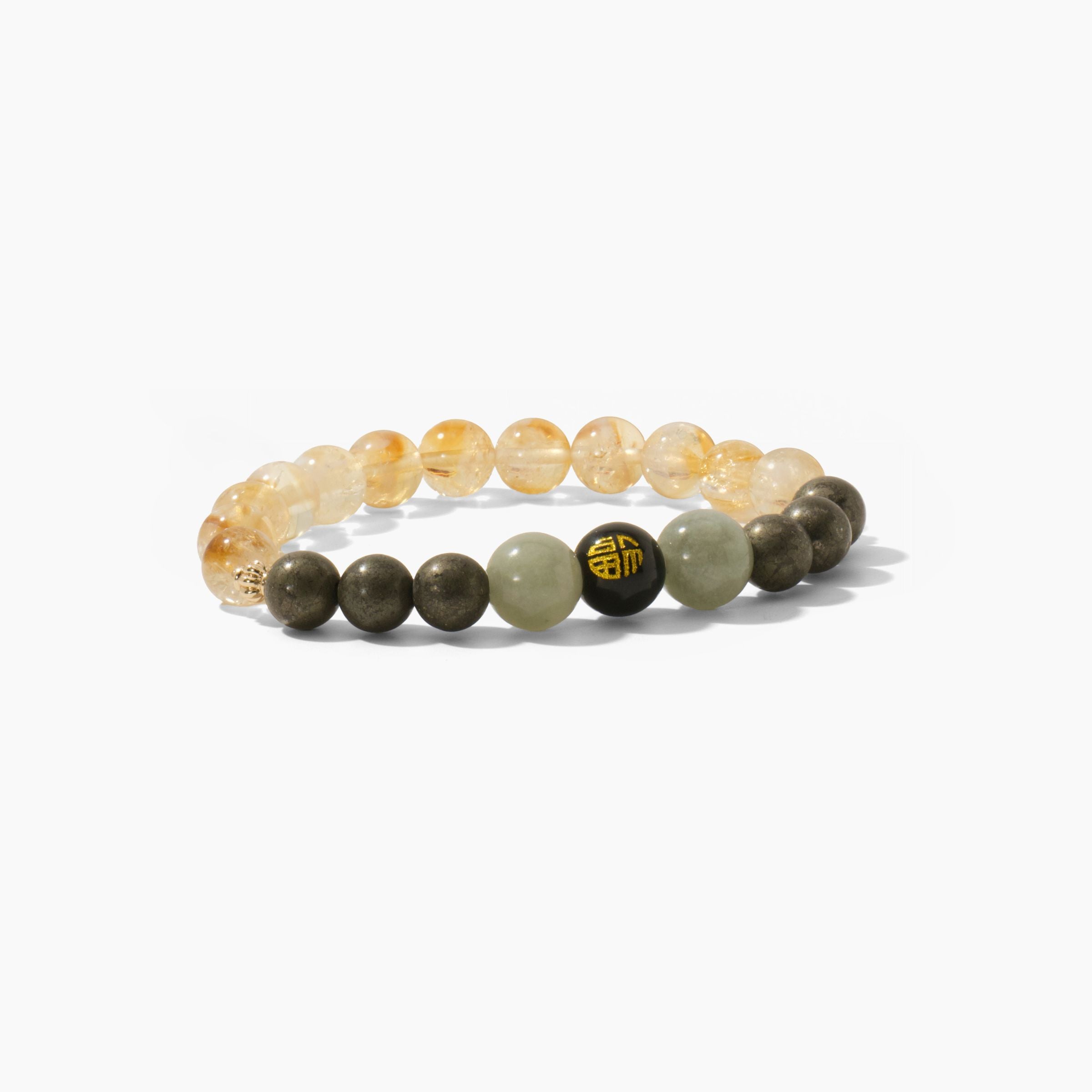 Wealth & Luck Crystal Bracelet Pyrite