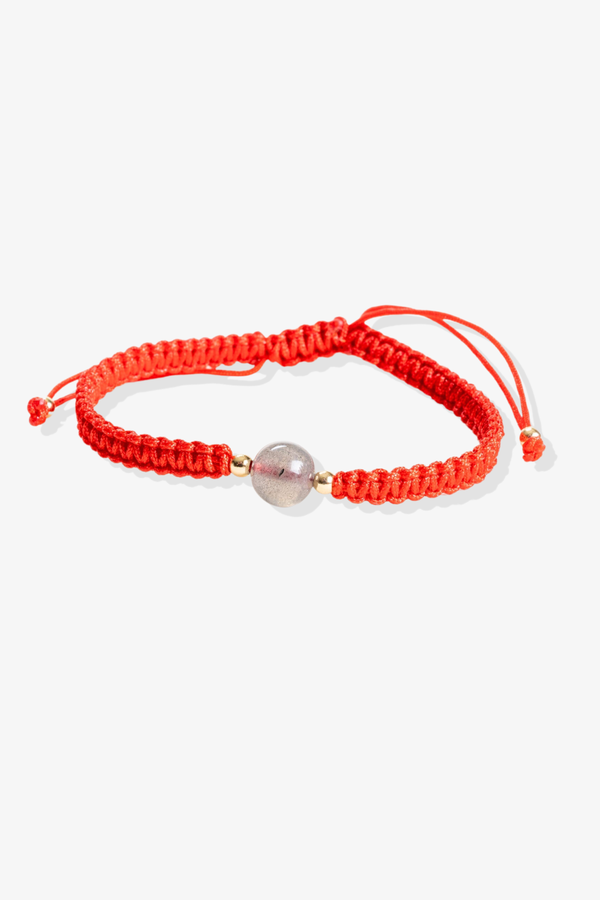 Labradorite Red Thread Gem Bracelet