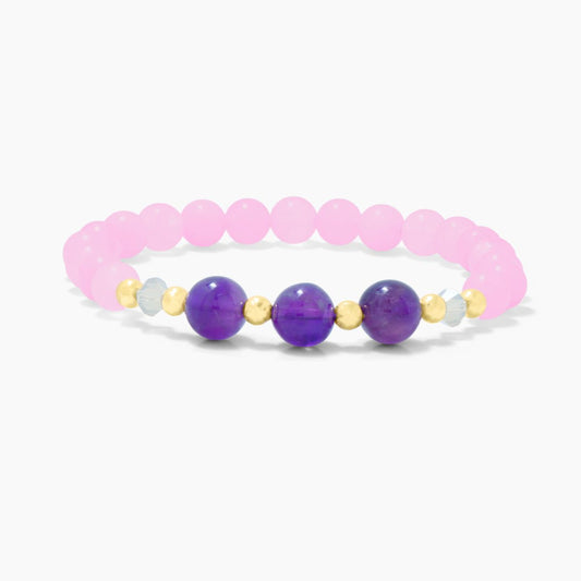 Pisces Lucky Zodiac Trio Crystal Bracelet