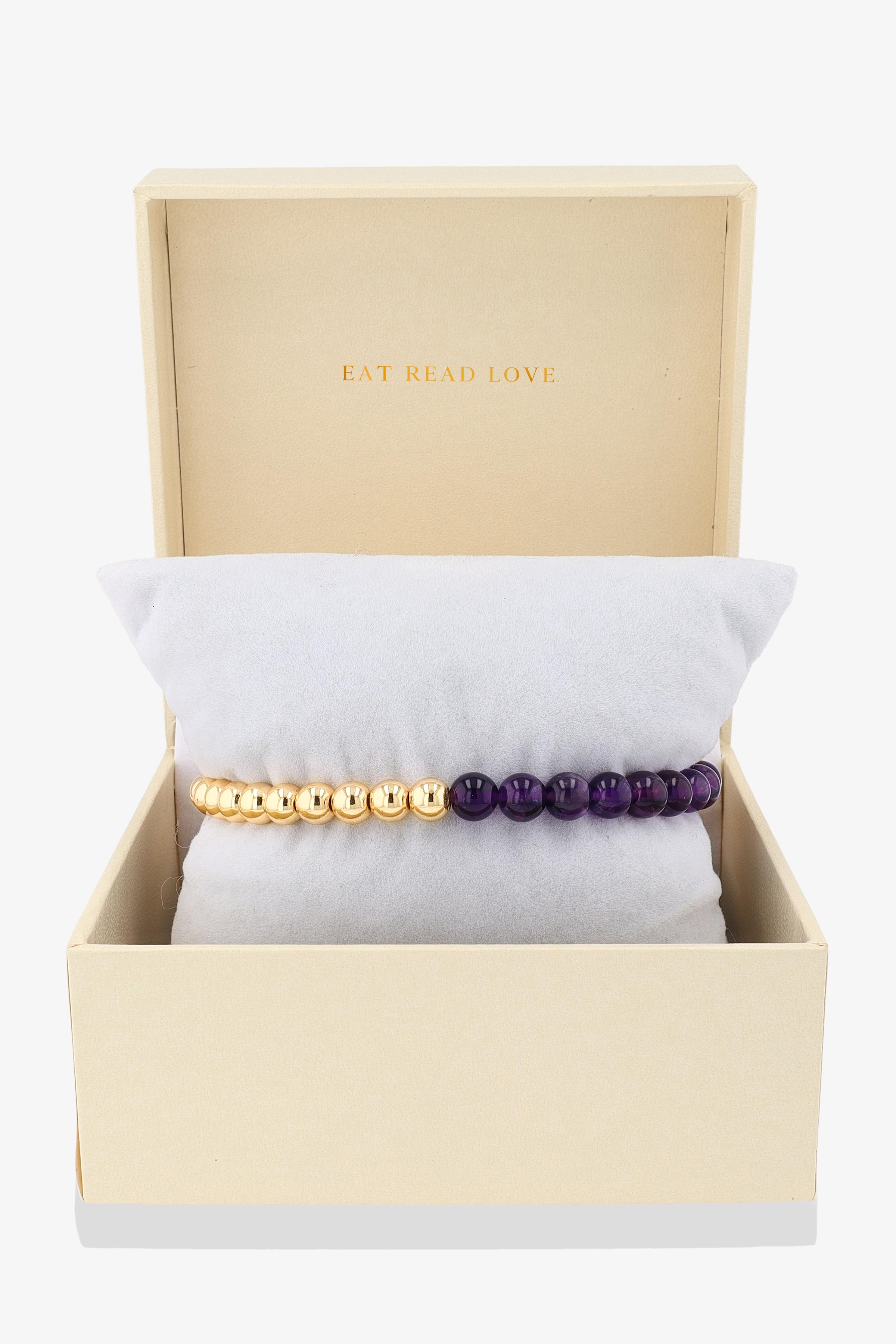 Queen of Health REAL Gold Bracelet With Amethyst