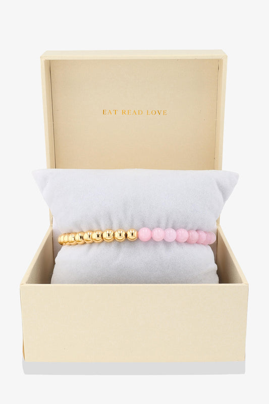 Queen of Love REAL Gold Bracelet With Rose Quartz