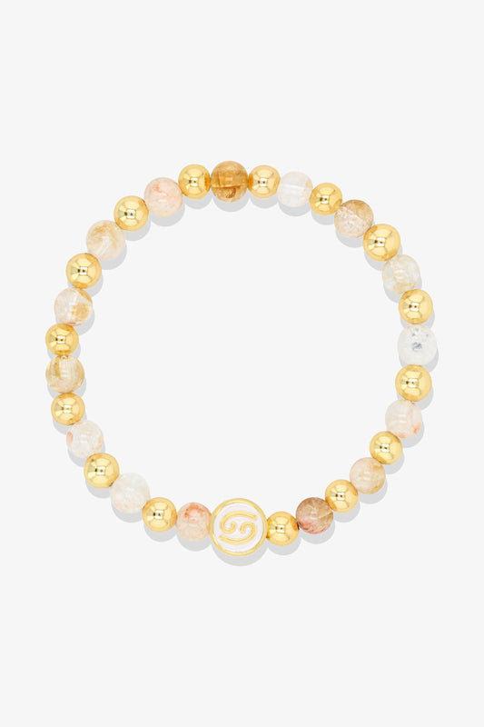 Capricorn - Citrine Zodiac Gold Vermeil Bracelet
