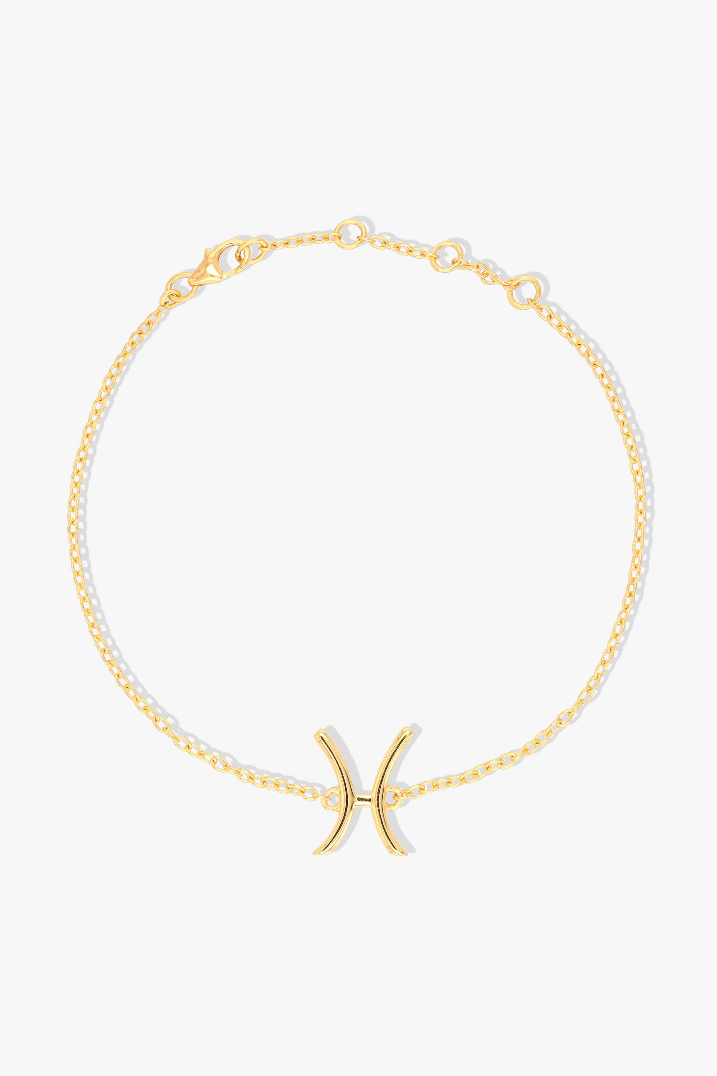 Pisces Zodiac 18k Gold Vermeil Bracelet