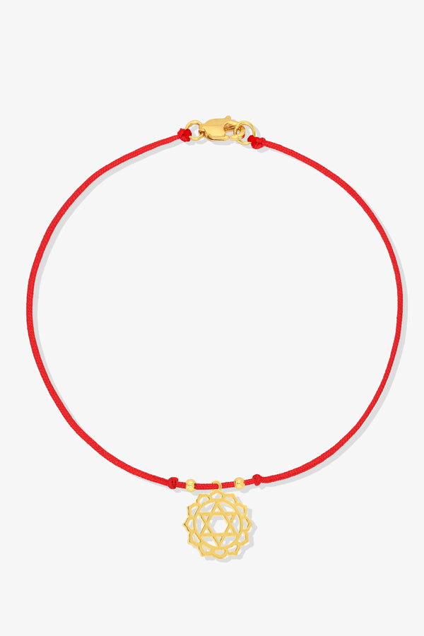 Chakra Red String Bracelet - Heart