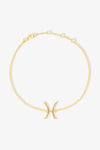 Pisces Zodiac 18k Gold Vermeil Bracelet